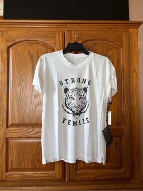 NWT Anthropologie Small Strong Female T-Shirt